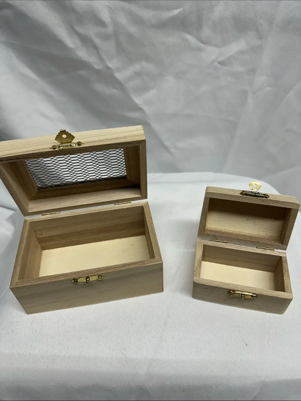 Natural Wood Boxes Set 3